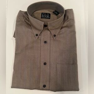 NWT Jos. A. Bank Men's Traveler’s Collection Taupe Dress Shirt